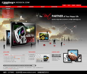 韓國數碼產品網頁模版PSD素材免費下載指南